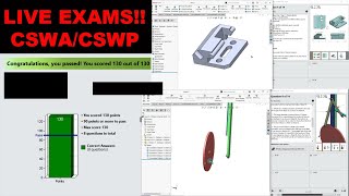 CSWA  Live From Real App Used For all Solidworks Exams [upl. by Ithaman]