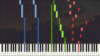 65daysofstatic  OutlierEOTWSVariation1  Piano Tutorial DUET Synthesia [upl. by Yonita]