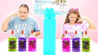 Twin Telepathy Slime Challenge Ruby vs Bonnie [upl. by Alleira]