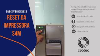 Como fazer o reset da impressora S4M da Zebra [upl. by Kursh]