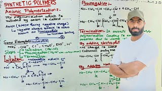 Synthetic polymers  Anionic polymerization  Classification of polymers  BS Chemistry [upl. by Nediarb]