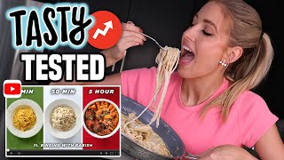 I Tried Making the TASTY 5 Min vs 50 Min vs 5 Hour PASTA ft Binging with Babish [upl. by Aij501]