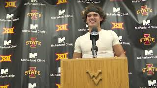 Rocco Becht talks Iowa State win at West Virginia [upl. by Ludly]