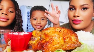 ROTISSERIE CHICKEN MUKBANG┃devine la chanson [upl. by Eelir7]