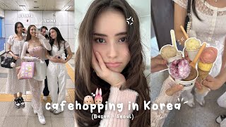 cafehopping in korea 🇰🇷 family time Korean food amp desserts aesthetic cafes athome spa w AMIRO💗 [upl. by Nimad]