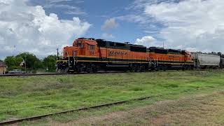 Westbound BNSF local freight at LaCoste TX [upl. by Bram]