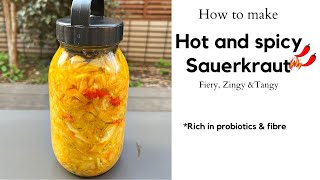 FIERY FERMENTATION  HOW TO MAKE HOT amp SPICY SAUERKRAUT [upl. by Dnomder]