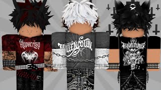 NEW EMO BOYS roblox outfits w codes amp links ♡ [upl. by Lennod]