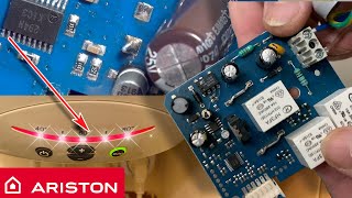 🛠 REPAIR Thermostat ARISTON All indicators light up Water Heater Blue PRO ECO [upl. by Vallonia]