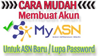 Cara mudah membuat akun Myasn asn pppk pns [upl. by Assej599]