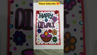 Easy Diwali greeting card making youtube skills drawing [upl. by Gentille540]