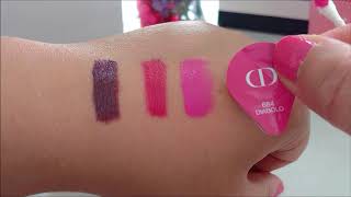 Dior Addict Lacquer Stick Sample Pack Review [upl. by Dorr889]