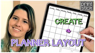 How to Create a Digital Planner Layout in GoodNotes  PrintStick [upl. by Ayote]