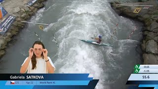 Gabriela Satkova  Kayak SemiFinal  2024 ICF Canoe Slalom World Cup Ivrea Italy [upl. by Pasia]