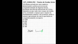 Matemática Concursos ECT CONSULTEC Q0315 ensinomédio matemática concursopublico [upl. by Endaira]