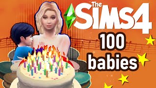 House of 1000 Cakes  100 Baby Infant Challenge Sims 4 [upl. by Hailee]