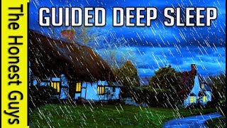 GUIDED SLEEP MEDITATION STORY The Autumn Cottage With Gentle Rain Wind amp Fire Sounds [upl. by Gurtner]