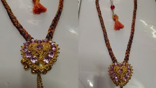 How to make long necklace from silk thread [upl. by Adrienne]