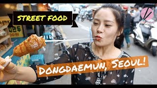 Korean Street Food in Dongdaemun [upl. by Enivid]