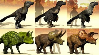 Saurian Dakotaraptor Triceratops Growth Process [upl. by Bunting]