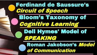 Saussure’s Speech Circuit Bloom’s Taxonomy Hymes Model of SPEAKINGJakobson’s Model Communication [upl. by Yliab]