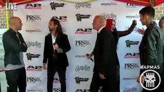 Andy BLACK  Biersack CC Quinn Allman Mikey Way and John Feldmann  APMAs Red Carpet 2016 [upl. by Chere144]