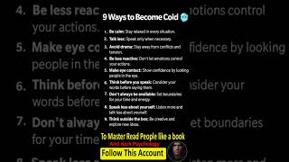 9 ways to become coldMust read psychology psychologyfacts motivation facts mentalhealth [upl. by Hillinck]