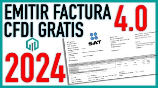 Como emitir un CFDI 40 en el portal del SAT  Factura GRATIS SAT 2024 👈 [upl. by Horten]