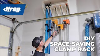 How to Build a SpaceSaving Workshop Clamp Rack  Free Woodworking Project Plan [upl. by Estrella]