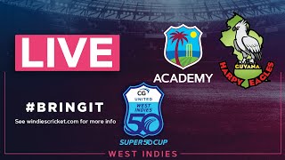 🔴 LIVE West Indies Academy v Guyana  CG United Super50 2023 [upl. by Vitek]