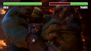 Hulk vs Thanos WITH HEALTHBARS  Opening Scene  HD  Avengers Infinity War [upl. by Halak]