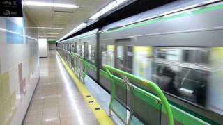 Busan Metro Line 2 at Haeundae Station [upl. by Irolam]