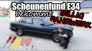 SCHEUNENFUND E34 bekommt TATAUGTNIX Gewindefahrwerk [upl. by Yrelbmik366]