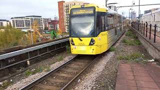 Manchester Metrolink M5000 trams at Cornbrook 12112022 [upl. by Erma]