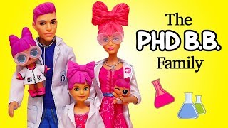 Barbie Family  School Homework Gone Wrong  Toys and Dolls Fun for Kids  Sniffycat [upl. by Laertnom]