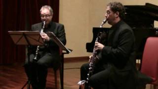 Mozart  Duet for clarinet and bassethorn n 1 K423  First Movement  Travaglini  Dressler [upl. by Atir178]