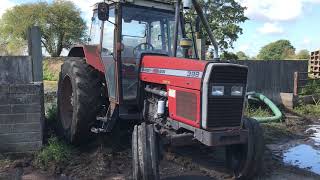 Massey Ferguson 399 2wd stirring slurry [upl. by Groeg]