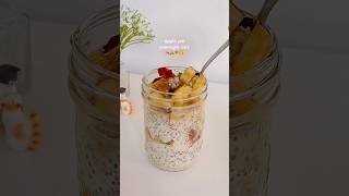 Apple Pie Overnight Oats 🍎🍂🧸overnightoats fallrecipes applepie [upl. by Siblee]