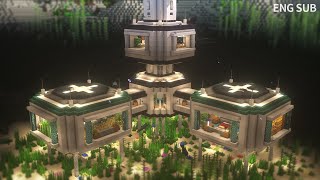 Minecraft How To Build the Ultimate Underwater Base Tutorial 20  마인크래프트 건축 수중 기지 인테리어 [upl. by Trumaine]