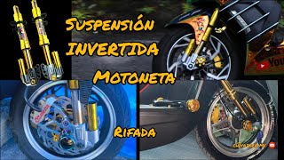 COMO ADAPTAR BARRAS INVERTIDAS A UNA MOTONETA  ITALIKA MODENA  WS VENTO YAMAHA ETC [upl. by Heinrick22]