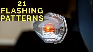 21 FLASHING PATTERNS ON SIMTAC HAZARD LIGHT MODULE  TVS APACHE RTR 200 4V [upl. by Bodi810]