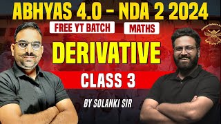 NDA Maths  Derivative Class 3  Maths For NDA  Target NDA 2 2024 Learn With Sumit [upl. by Derry733]