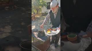 Making Chicken Broth Soup on a Wood Stove  Vintage Farming Life [upl. by Lzeil]