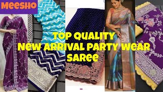 Meesho 😍 Saree Haul  Meesho Latest Saree  Wedding Special Party Wear Saree Haul meesho sareehaul [upl. by Noryahs]