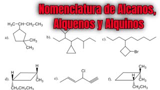 Nomenclatura De Alcanos Alquenos y Alquinos Taller resuelto [upl. by Araht]