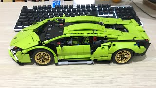 Lamborghini Sian Lego 114 Speed Build Shortened [upl. by Haronid]