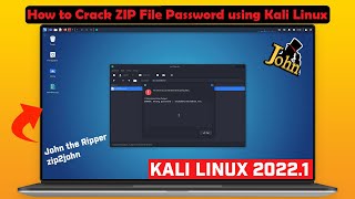 How to Open Password Protected ZIP File Using Kali Linux John The Ripper [upl. by Llerref]