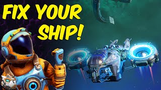 How To Make Deuterium and Fix Your Ship  No Mans Sky Adrift Expedition [upl. by Alaikim]