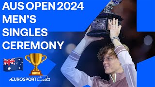 🏆 Mens Singles Ceremony  Sinner pulls off historic comeback to win AO  Australian Open 2024 🇦🇺 [upl. by Bartholomew]