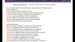 Top 10 Design Pattern Interview Questions and Answers CreationalstructuralBehavioural [upl. by Amelina]